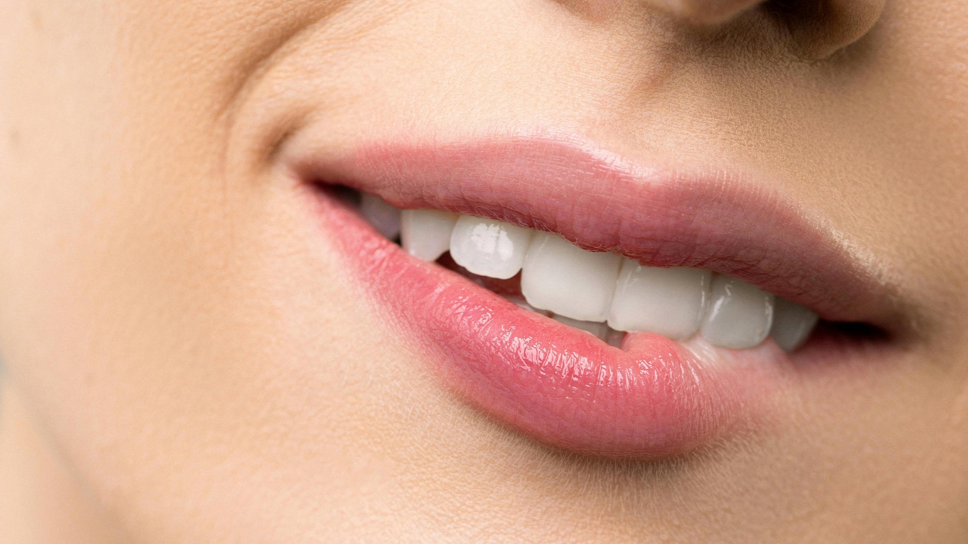 Close-up of a person's lips with a focus on teeth